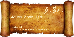 Jauch Zsófia névjegykártya